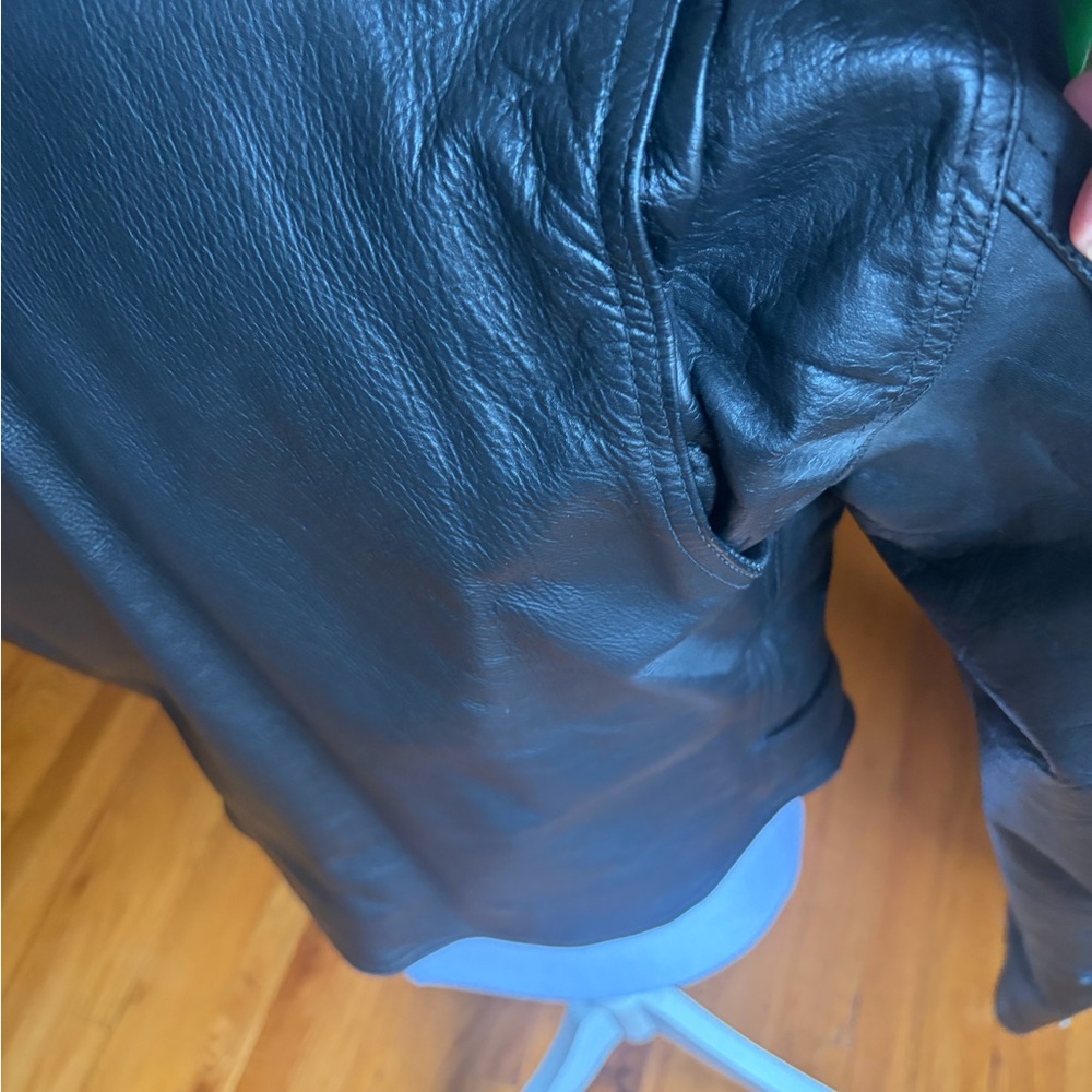 RIPPLES Women BLACK QUILTED LINED VINTAGE REAL LEATHER MOTORCYCLE JACKET! - Picture 15 of 17